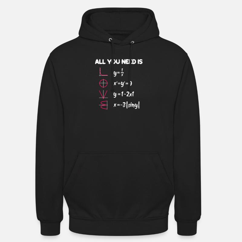 math - Sweat-shirt à capuche unisexe - noir