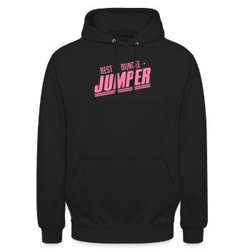Bungee Jumping - Unisex Hoodie - Schwarz - Vorne - Alina (178cm) & Michal (187cm)