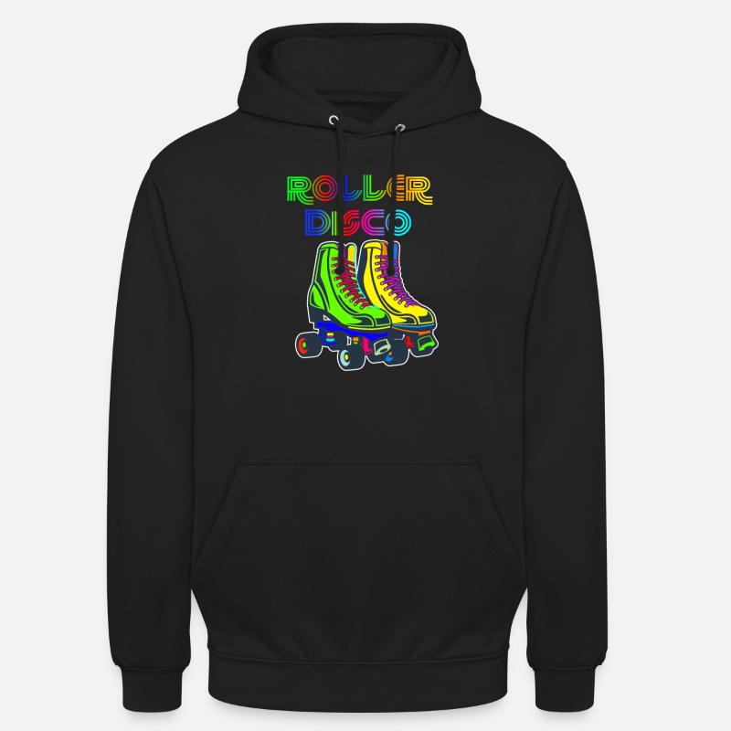 Roller Skates Roller Disco Retro 70s 80s 70s 80s - Unisex Hoodie - black