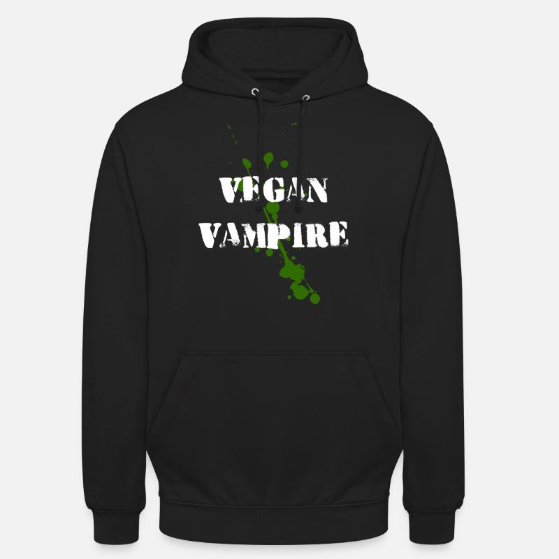Vegan Vampire Vegan Vampire Halloween - Sweat-shirt à capuche unisexe - noir