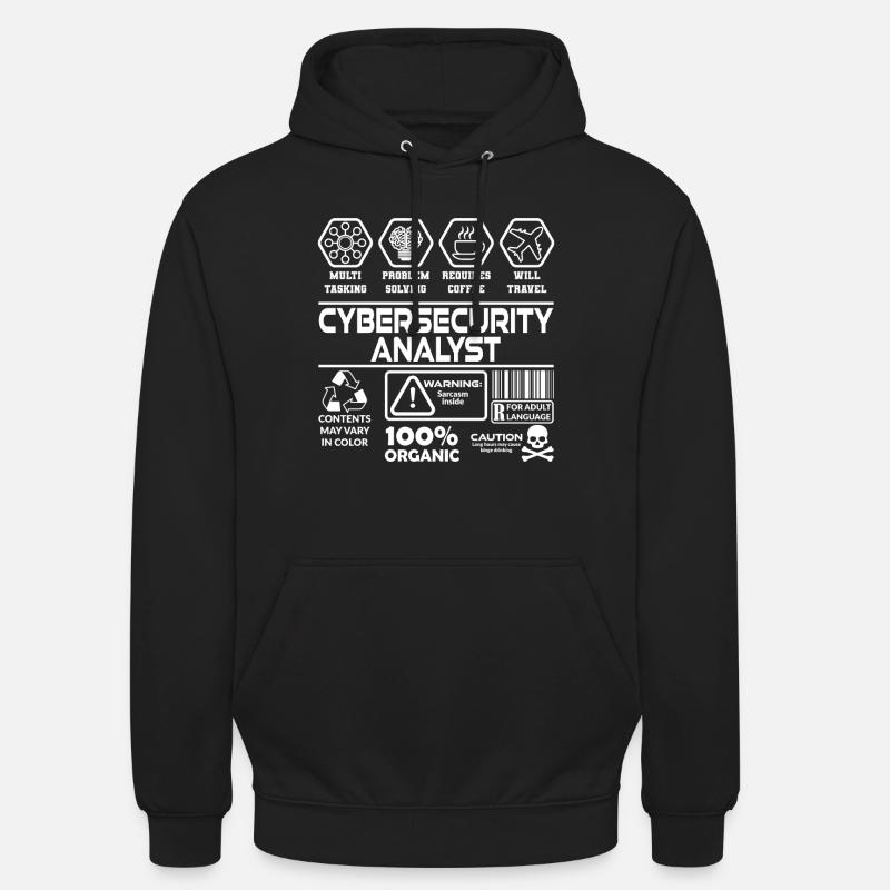 Analyste en sécurité Internet - Sweat-shirt à capuche unisexe - noir