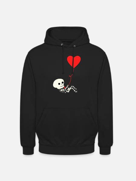 Halloween gravid graviditet Baby mave - Hættetrøje unisex - sort