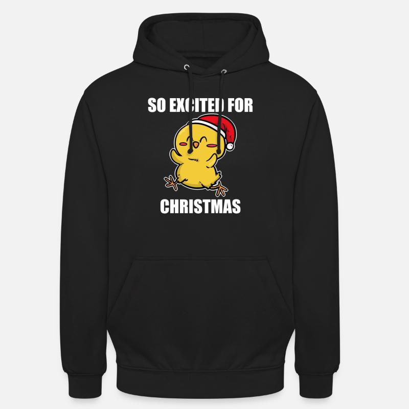Oiseau de noel - Sweat-shirt à capuche unisexe - noir