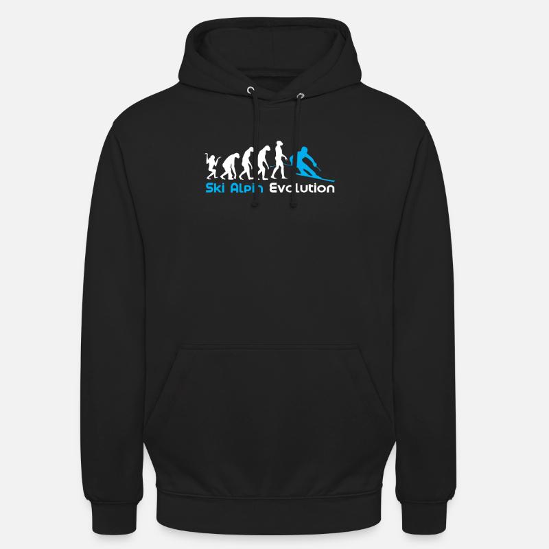 Alpine Skiing Evolution - Unisex Hoodie - black
