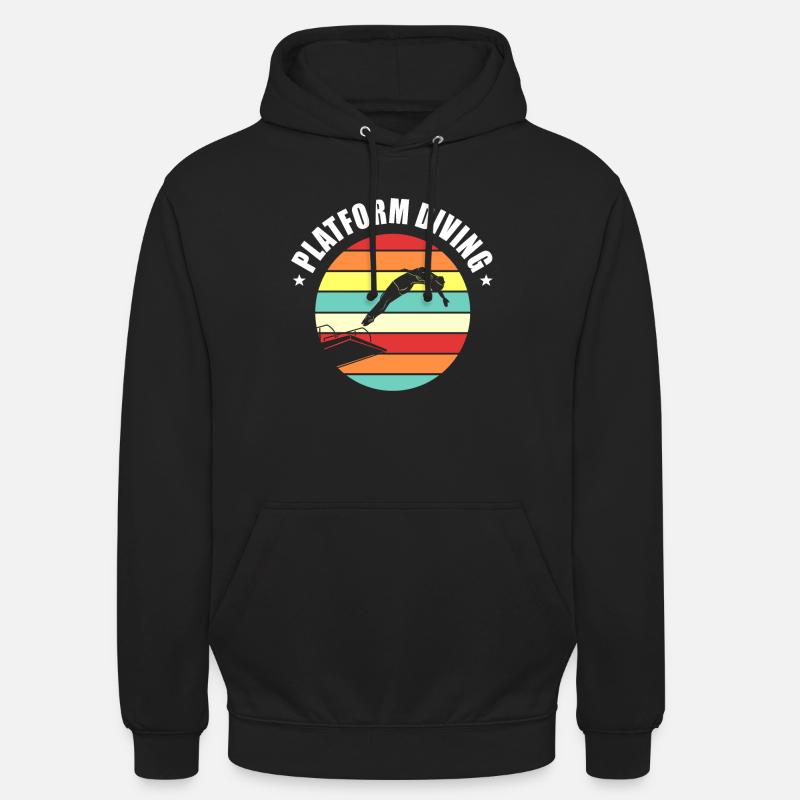 Plateforme Plongée Plongée Plongée - Sweat-shirt à capuche unisexe - noir