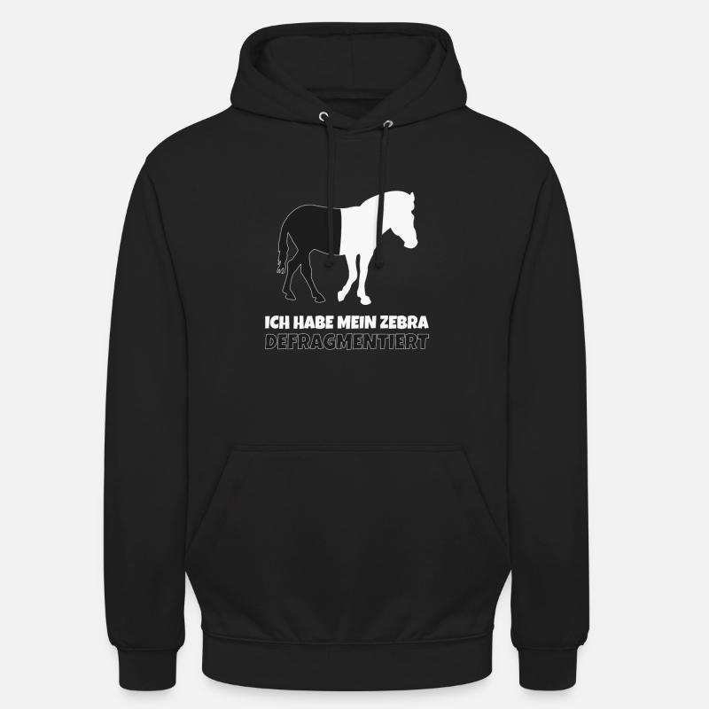 Zebra Defragmentiert - Programmierer - Unisex Hoodie - Schwarz