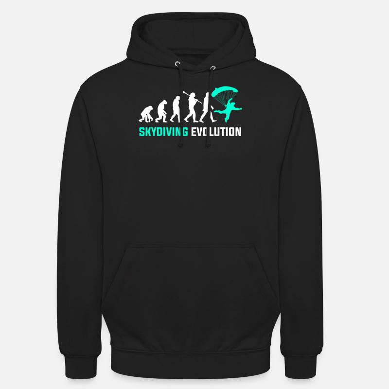 Evolution du parachutisme - Sweat-shirt à capuche unisexe - noir