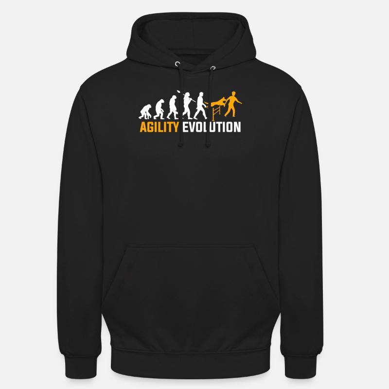 Evolution de l'agilité - Sweat-shirt à capuche unisexe - noir