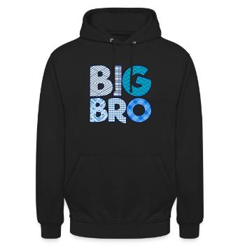 Big Bro Brother - Unisex Hoodie - black - Front - Alina (178cm) & Michal (187cm)