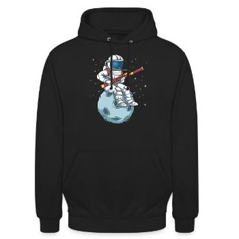Fagott Shirt Astronaut Bassoon Big Band Fagott - Unisex Hoodie - Schwarz - Vorne - Alina (178cm) & Michal (187cm)