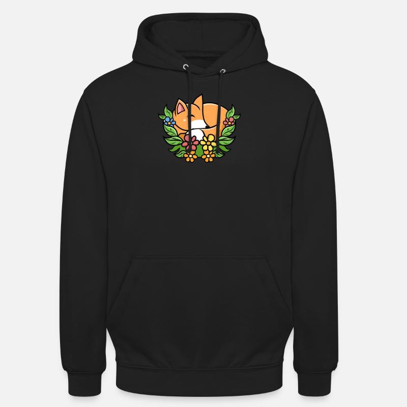 Fox dessin animé bambin - Sweat-shirt à capuche unisexe - noir