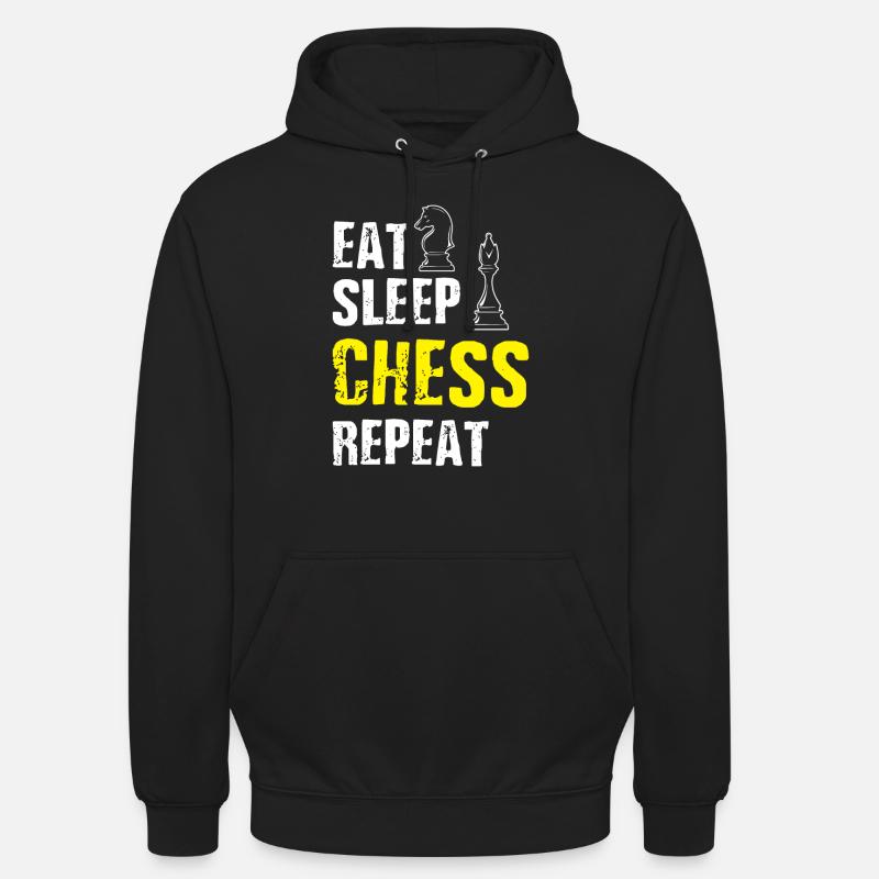 Schach Schachspieler Geschenkidee - Unisex Hoodie - Schwarz