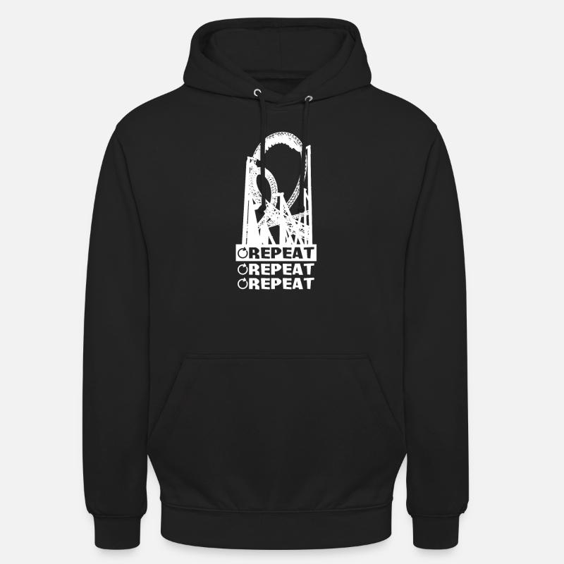Roller coaster accro - Sweat-shirt à capuche unisexe - noir