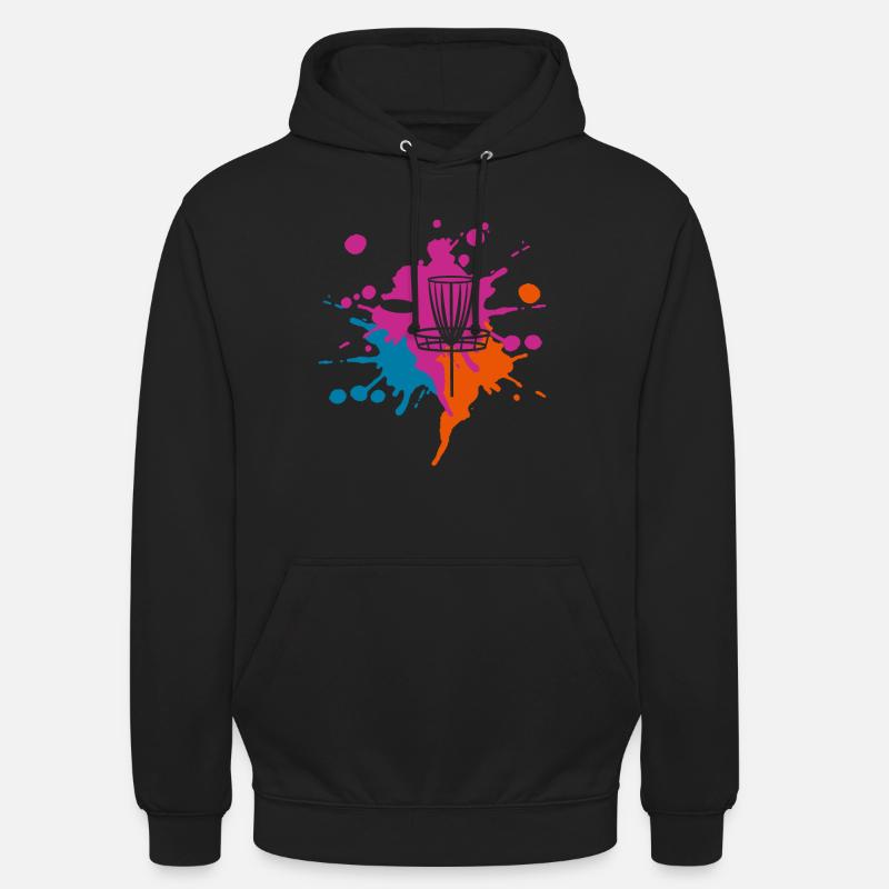 Frisbee Farbiger Klecks - Unisex Hoodie - Schwarz