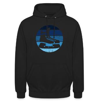 Schlittschuh - Unisex Hoodie - Schwarz - Vorne - Alina (178cm) & Michal (187cm)