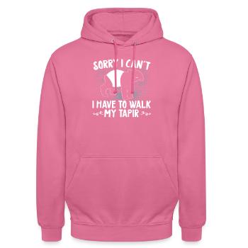 Tapir - Unisex Hoodie - Pink - Vorne - Alina (178cm) & Michal (187cm)