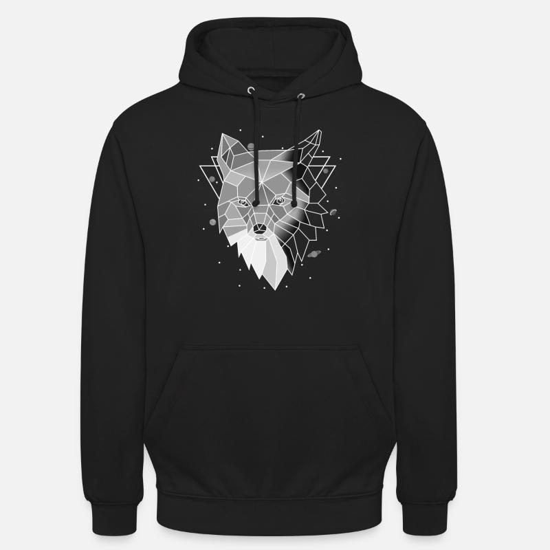 Polygon Wolf - Sweat-shirt à capuche unisexe - noir