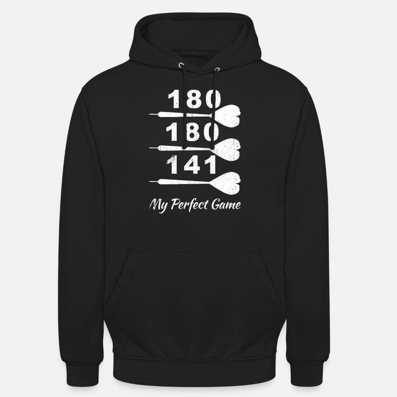 Mon jeu parfait - fléchettes - Sweat-shirt à capuche unisexe - noir