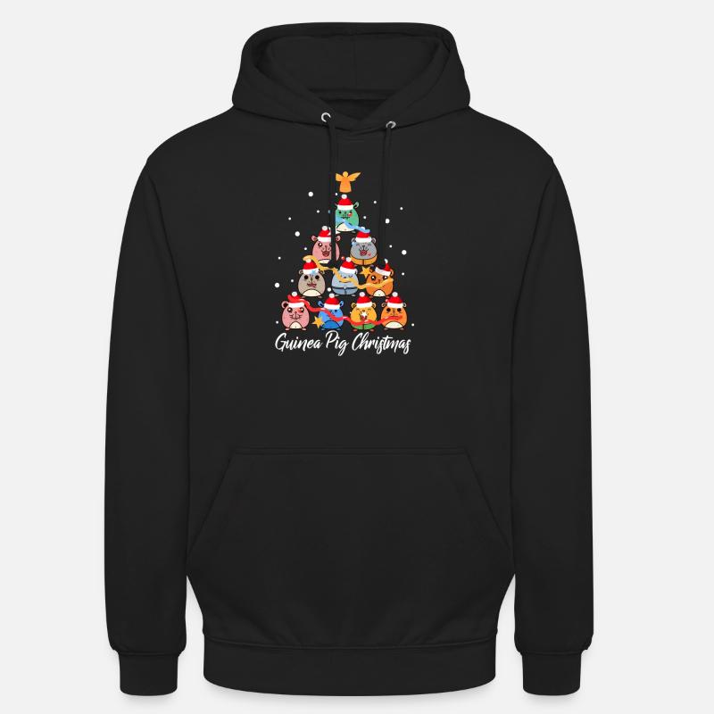 Cochons d’Inde de Noël - Sweat-shirt à capuche unisexe - noir