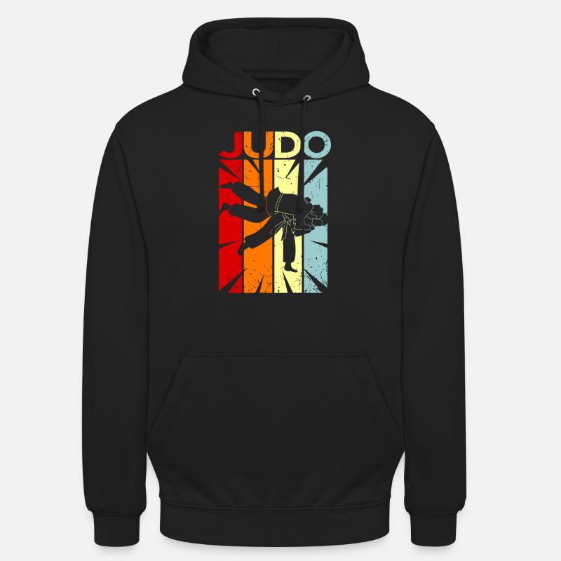 judo - Sweat-shirt à capuche unisexe - noir