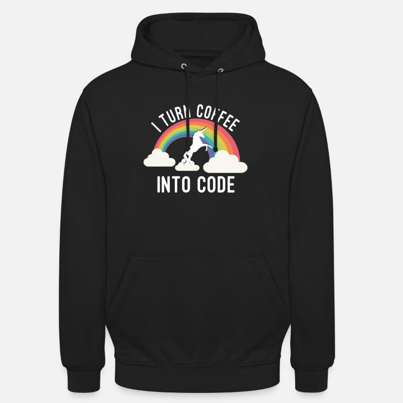 Ich verwandle Kaffee in Code - Unisex Hoodie - Schwarz