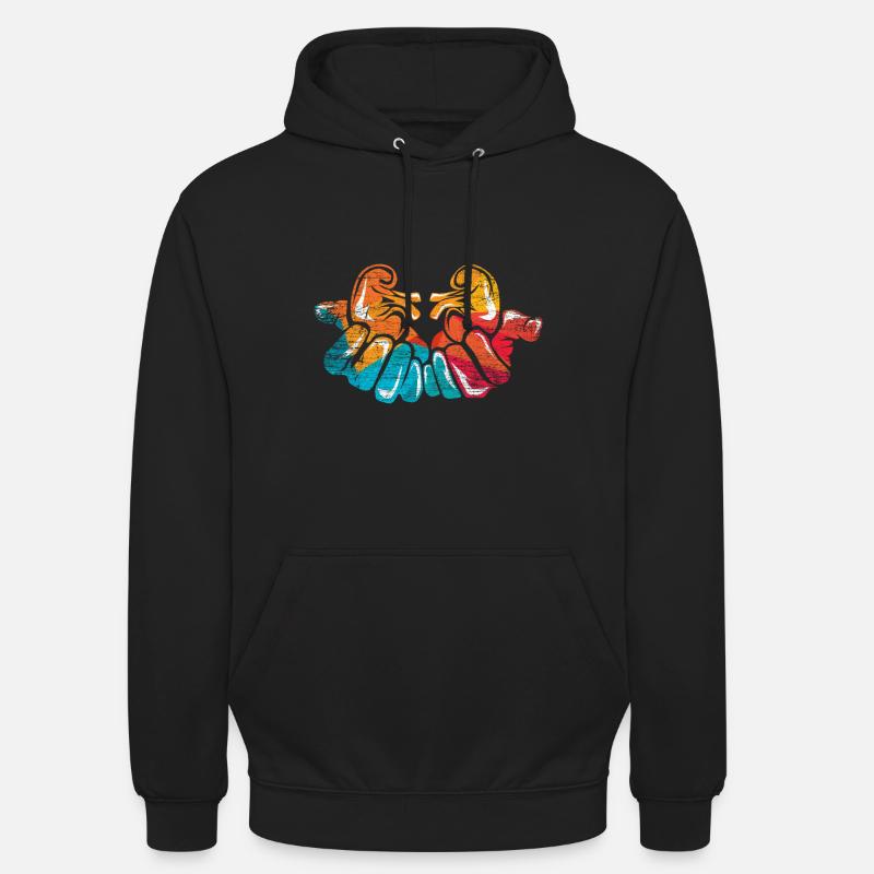 Néphrologiste Cadeau de polygone - Sweat-shirt à capuche unisexe - noir