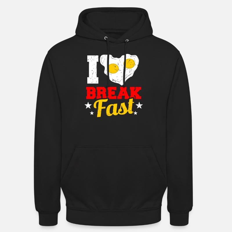 petit déjeuner - Sweat-shirt à capuche unisexe - noir