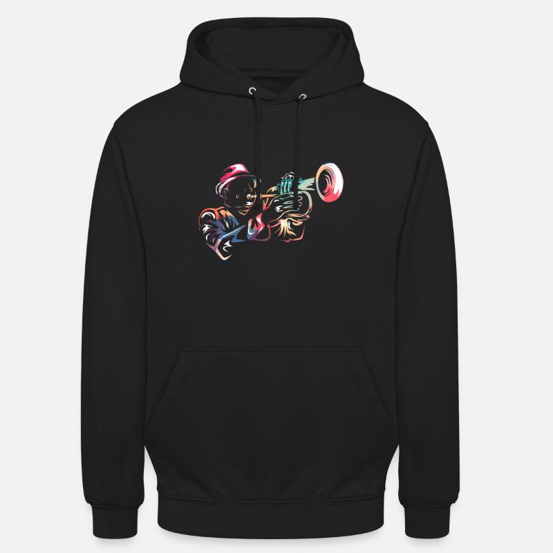 Trompette bugle - Sweat-shirt à capuche unisexe - noir
