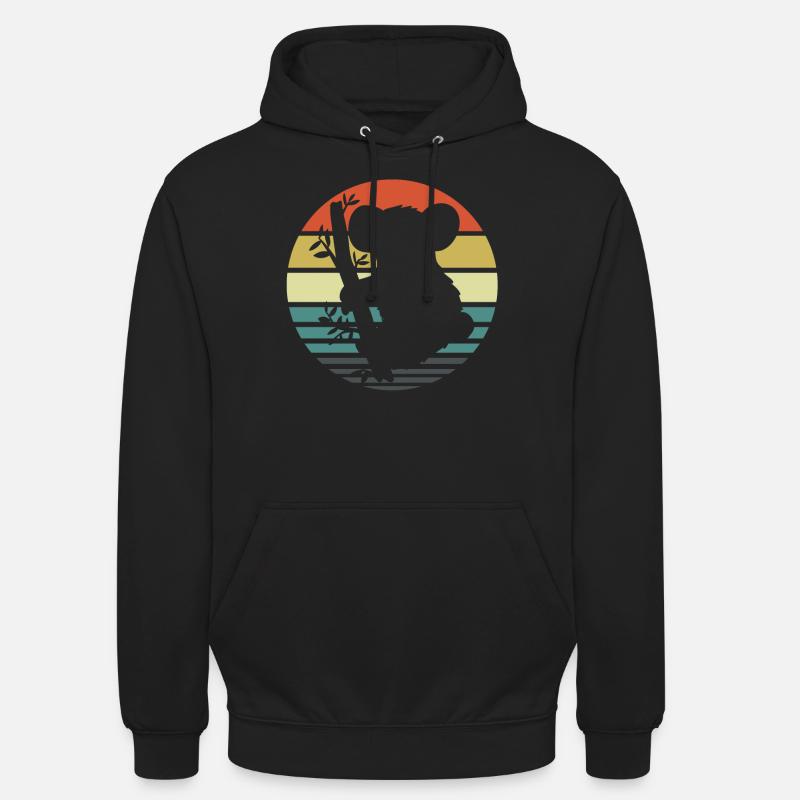 Koala - Sweat-shirt à capuche unisexe - noir