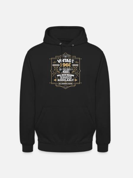 Vintage jaren 60 60e verjaardag 60 jaar cadeau - Uniseks hoodie - zwart