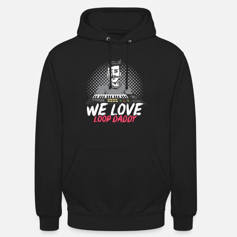 NOUS AIMONS BOUCLE DADDY DJ MUSIC LOOP - Sweat-shirt à capuche unisexe - noir