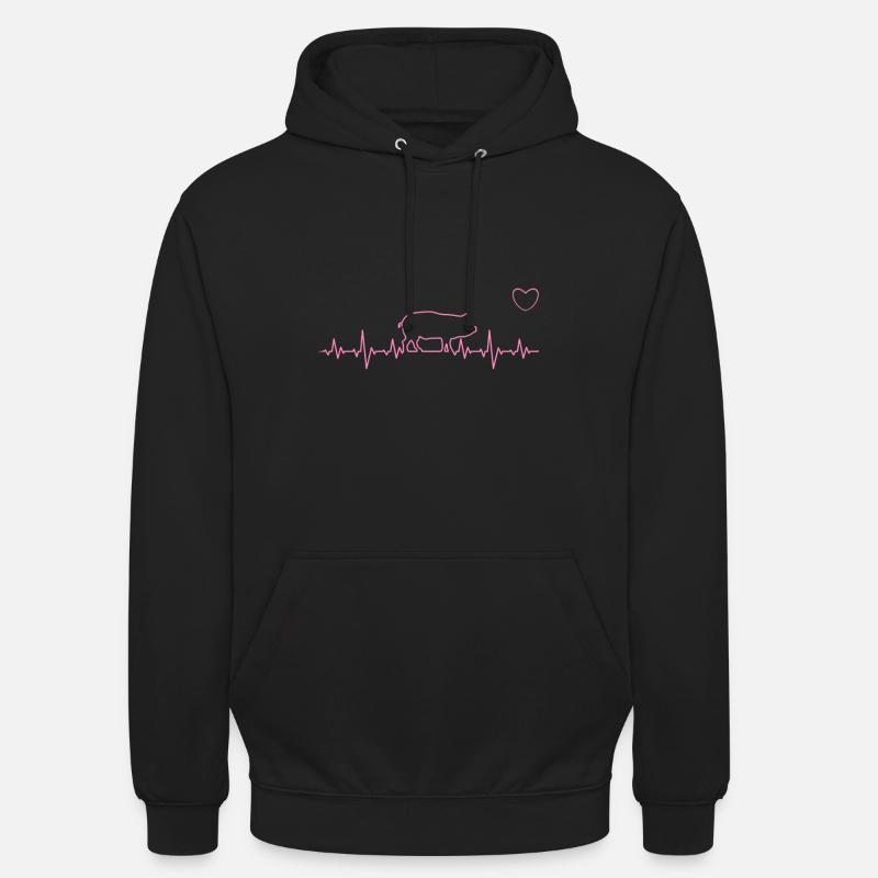Cochon - Sweat-shirt à capuche unisexe - noir