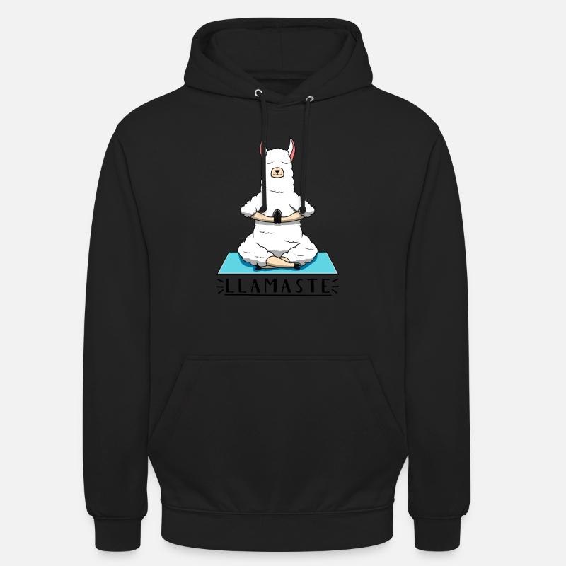 Lama Lama - Sweat-shirt à capuche unisexe - noir