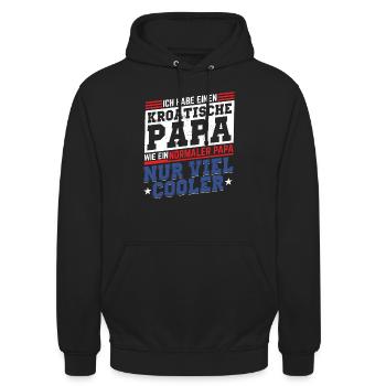 Kroatien Kroatisch Zagreb Geschenk - Unisex Hoodie - Schwarz - Vorne - Alina (178cm) & Michal (187cm)