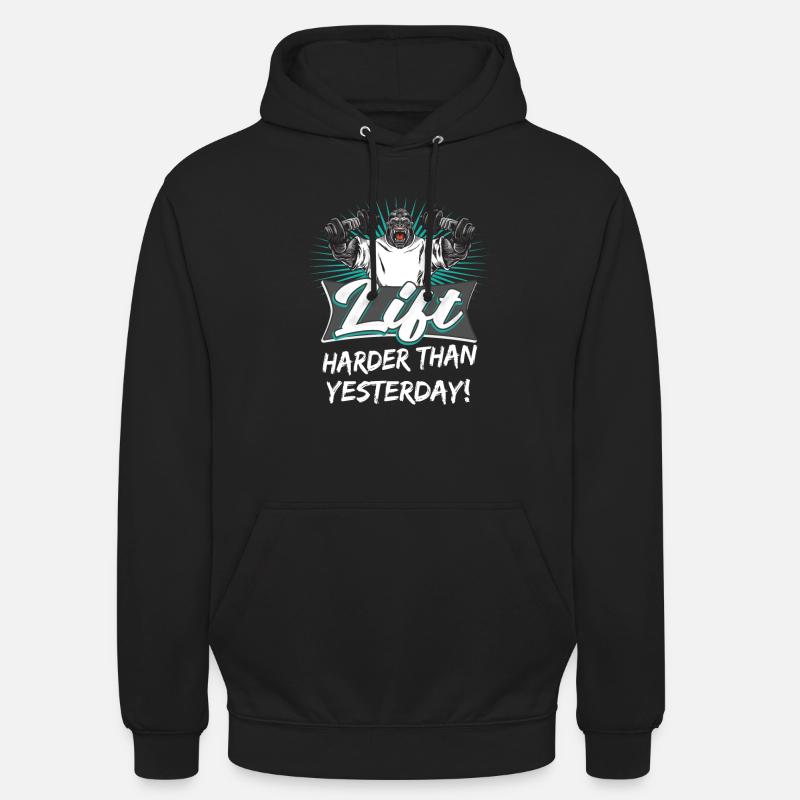 Workout Motivation Bodybuilder Training - Unisex Hoodie - Schwarz