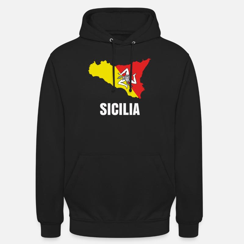 Sicile Italie du sud - Sweat-shirt à capuche unisexe - noir