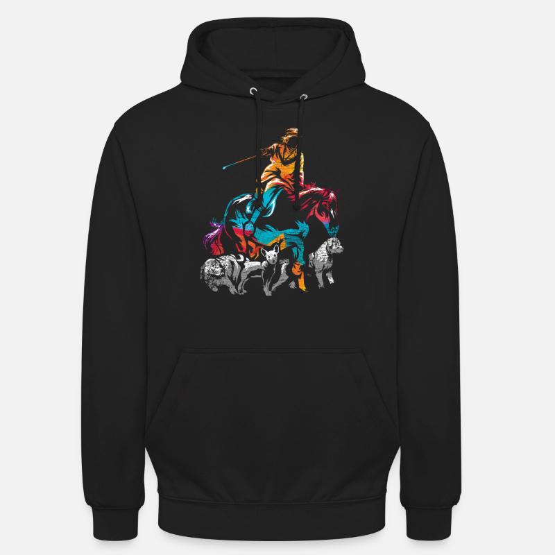 Geschenk Schleppjagd Jagdreiten - Unisex Hoodie - Schwarz
