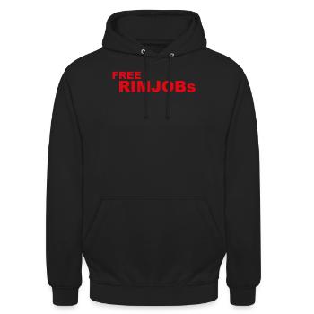 Rimojb Funny Sayings Sex Porn - Unisex Hoodie - black - Front - Alina (178cm) & Michal (187cm)