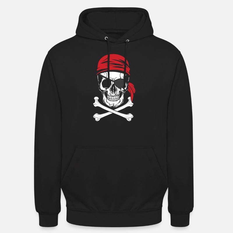 Pirate - pirate avec cache-oeil - Sweat-shirt à capuche unisexe - noir