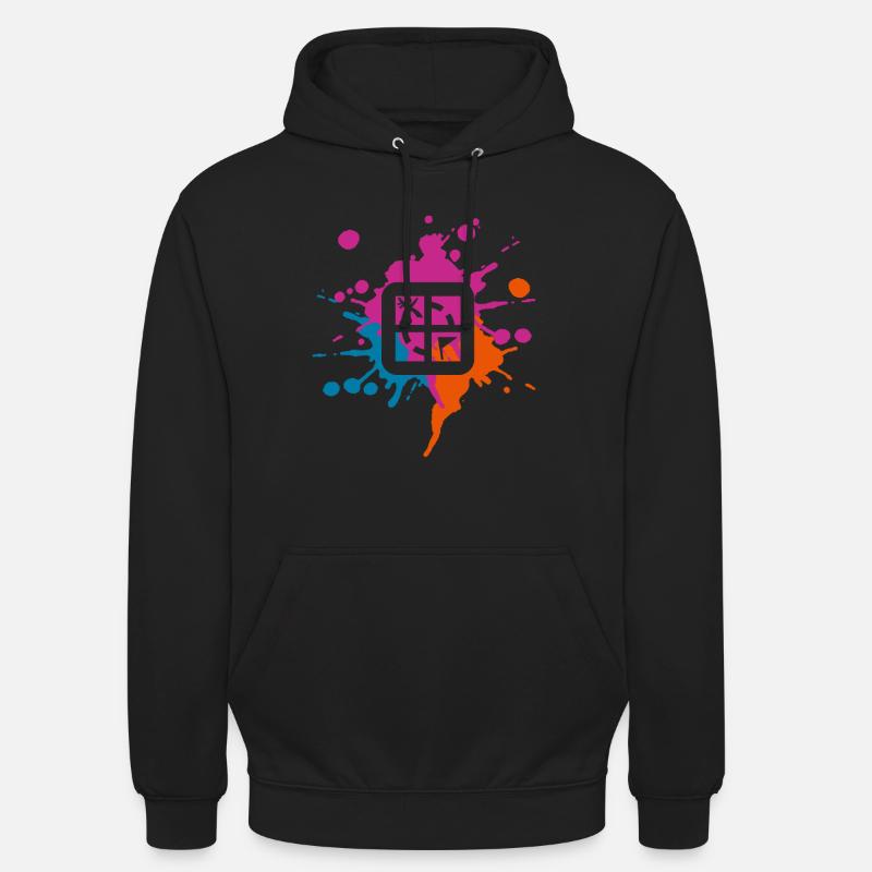 Blob coloré de géocaching - Sweat-shirt à capuche unisexe - noir