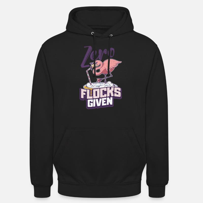 flamant - Sweat-shirt à capuche unisexe - noir