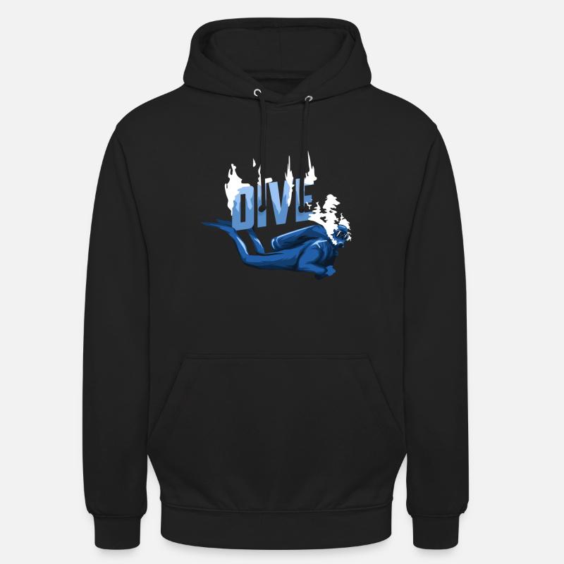 Plongée plongeurs - Sweat-shirt à capuche unisexe - noir