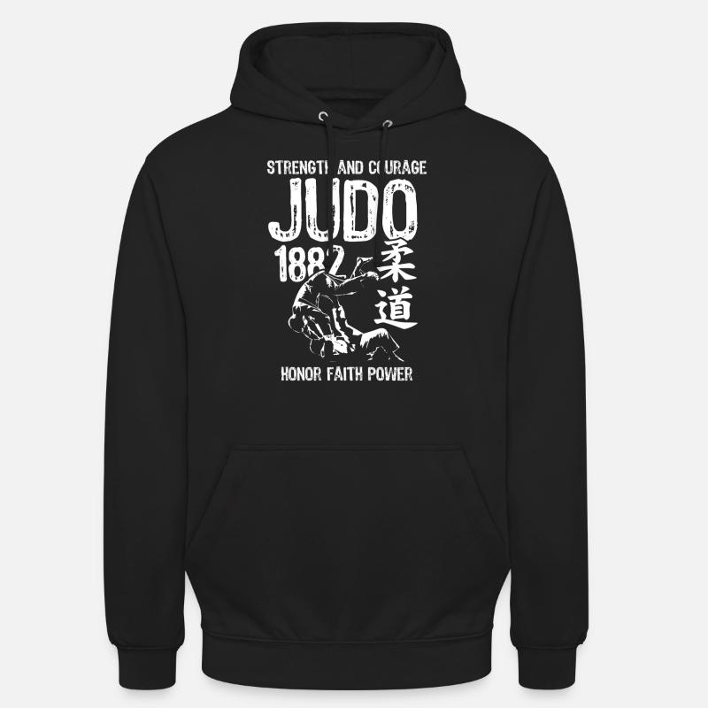 Judo - Sweat-shirt à capuche unisexe - noir