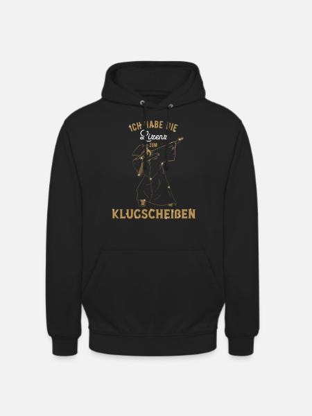 Klugscheißer Absolvent Prüfung Abschluss - Unisex Hoodie - Schwarz