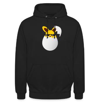 Oeuf de Pâques Oeuf de Pâques Oeuf de Pâques - Sweat-shirt à capuche unisexe - noir - Devant - Alina (178cm) & Michal (187cm)