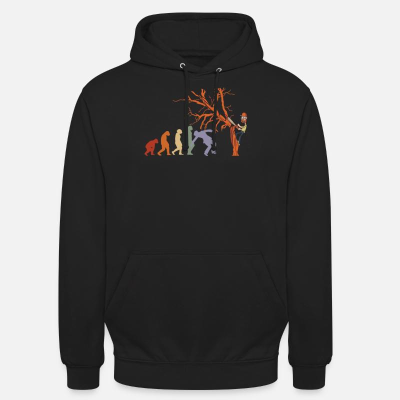 EVOLUTION Paysagiste Tronçonneuse Jardinerie - Sweat-shirt à capuche unisexe - noir