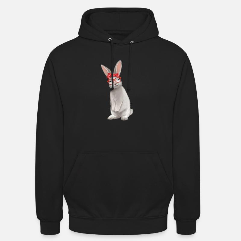 Rabbit bunny rabbit gift birthday retro - Unisex Hoodie - black