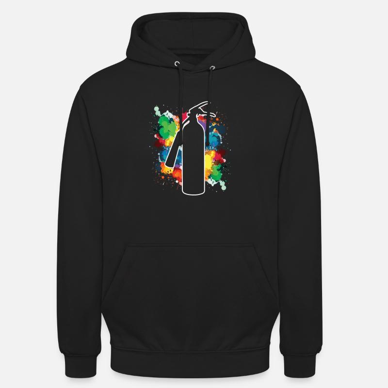 Fire Extinguisher Spray Paintings Graffiti - Unisex Hoodie - black