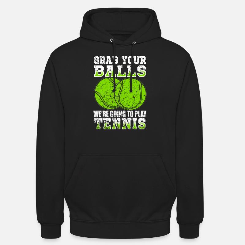 Dire drôle de tennis. - Sweat-shirt à capuche unisexe - noir