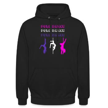 Poledance Pole Dance - Unisex Hoodie - Schwarz - Vorne - Alina (178cm) & Michal (187cm)